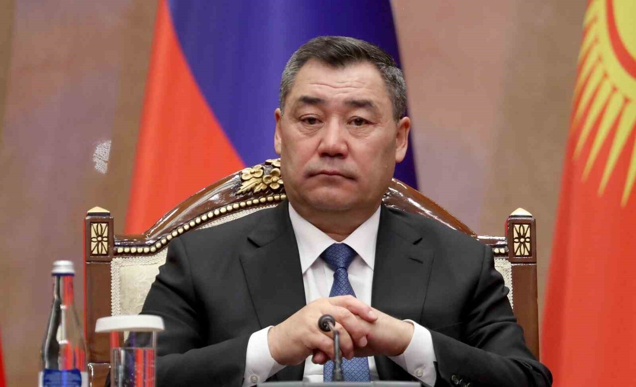 RUSYA DEVLET BAŞKANI VLADİMİR PUTİN İLE KIRGIZİSTAN CUMHURBAŞKANI SADIR CAPAROV ARASINDA BİŞKEK'TE...