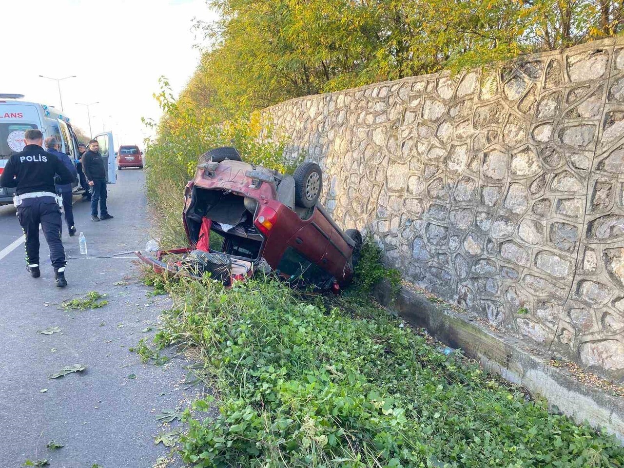 SAMSUN'UN 19 MAYIS İLÇESİNDE MEYDANA GELEN TRAFİK KAZASINDA 2 KİŞİ YARALANDI.