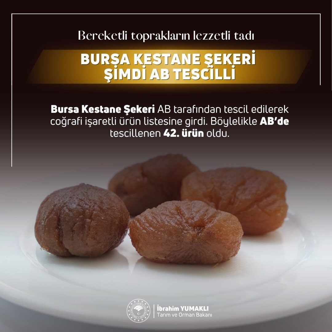 TARIM VE ORMAN BAKANI İBRAHİM YUMAKLI, "BURSA KESTANE ŞEKERİ VE İPSALA PİRİNCİ’NİN AVRUPA...