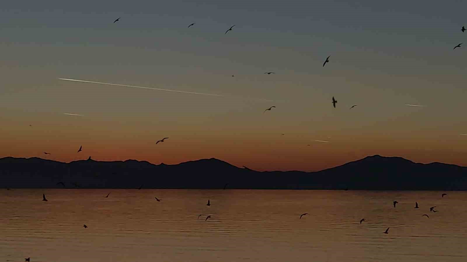 VAN SEMALARINDA DÜN AKŞAM SAATLERİNDE SÜZÜLEN UÇAKLAR, GÖÇMEN KUŞLARIN AHENKLİ UÇUŞU VE TÜM BU...