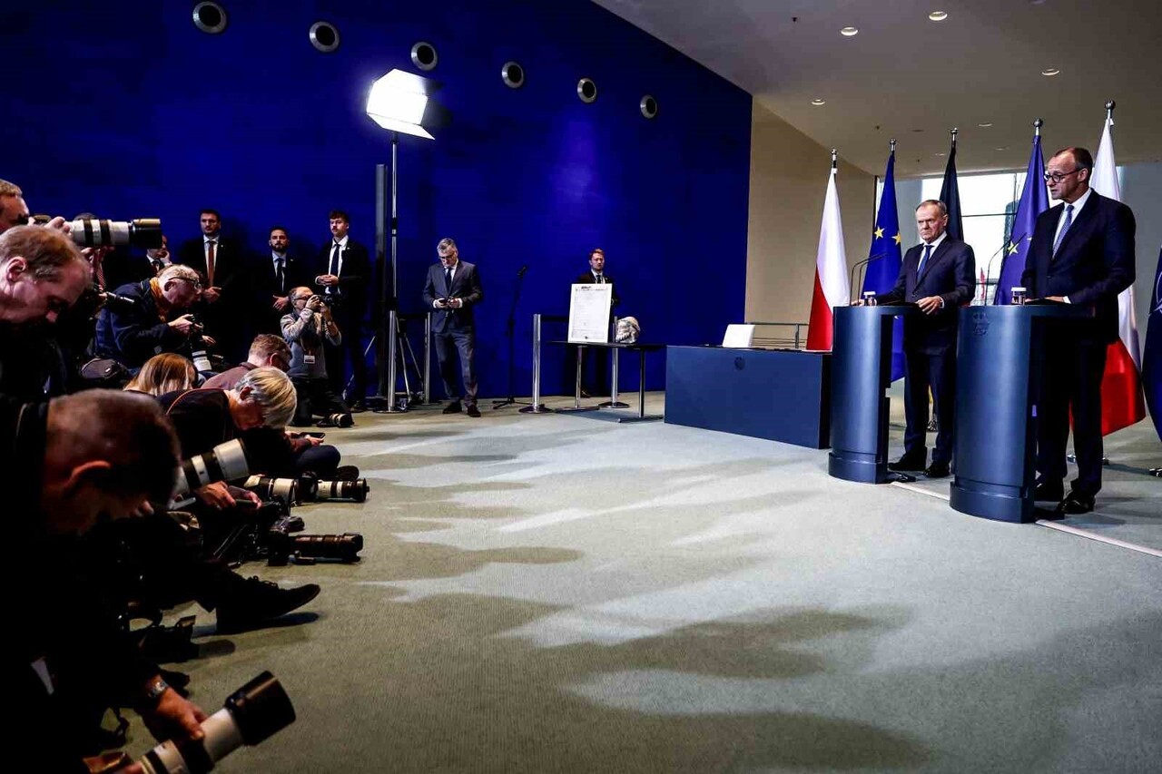 ALMANYA BAŞBAKANI FRİEDRİCH MERZ İLE POLONYA BAŞBAKANI DONALD TUSK, BAŞKENT BERLİN'DE YAPTIKLARI...