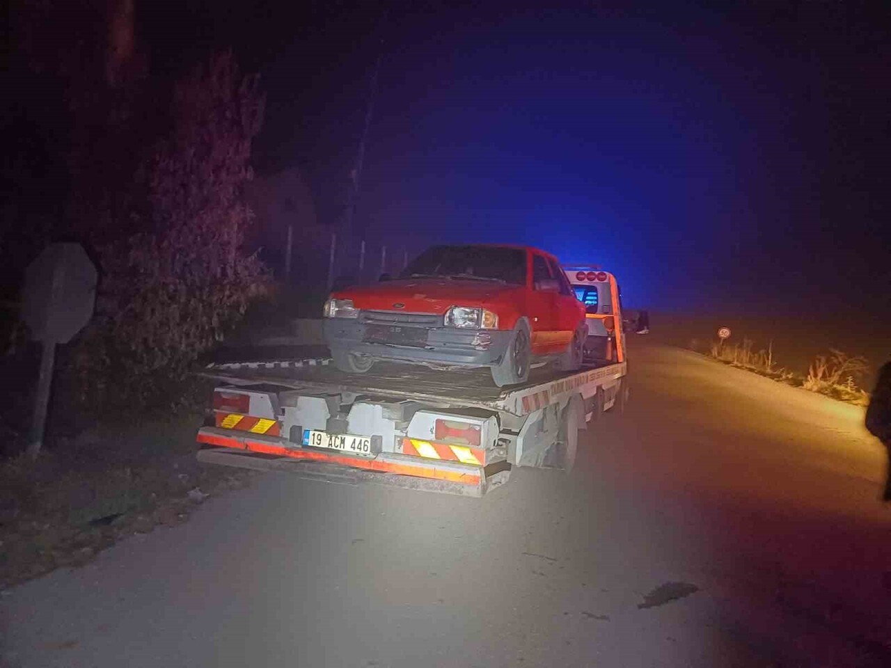 ARACIN ÇEKİCİYE YÜKLENMESİNDEN GÖRÜNTÜ