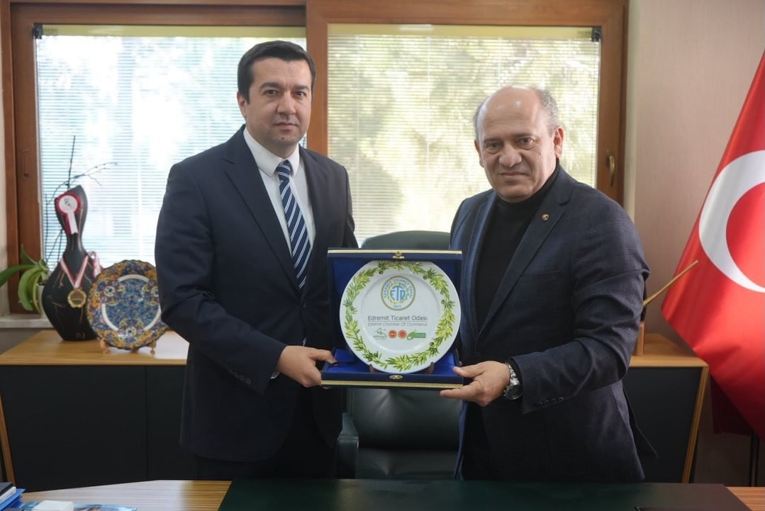 BALIKESİR’İN HAVRAN KAYMAKAMI MUHAMMED EVLİCE, EDREMİT TİCARET ODASI'NI (ETO) ZİYARET ETTİ.