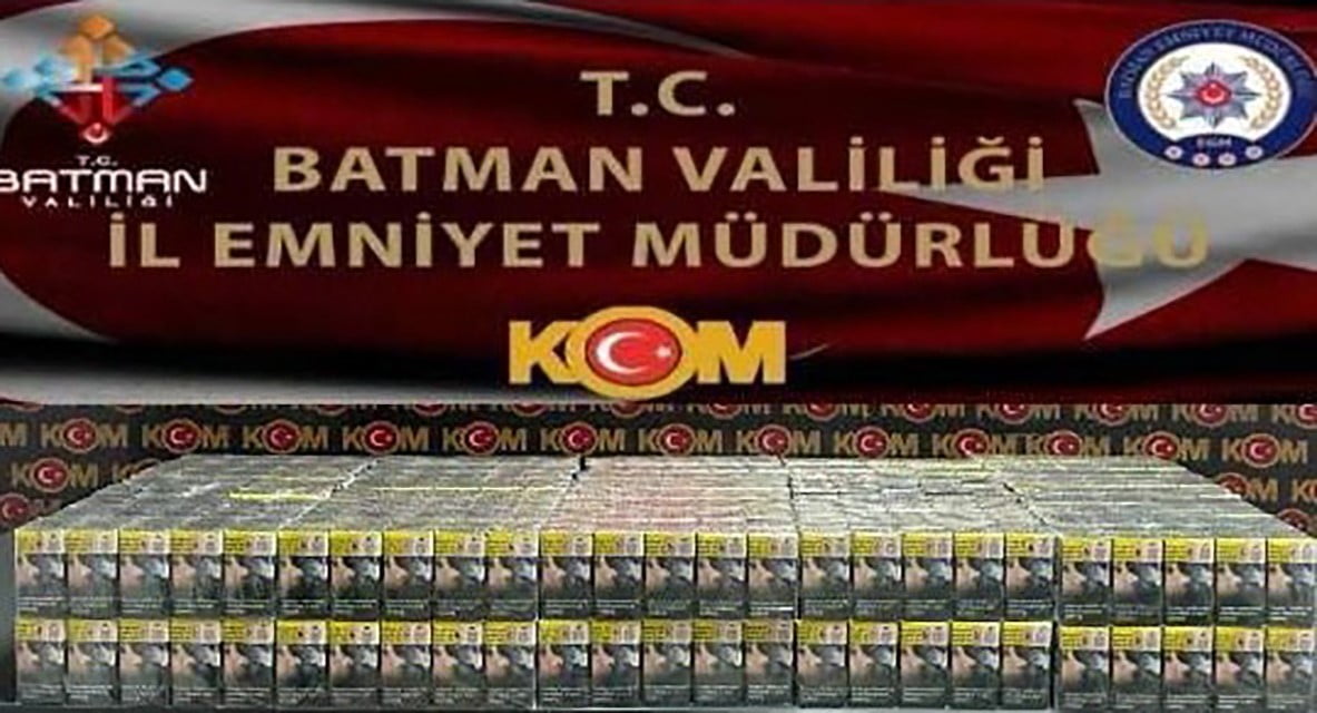 BATMA 'DA UYGULAMA NOKTASINDA KAÇAK SİGARA ELE GEÇİRİLDİ