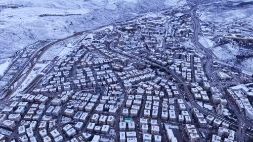 Beyaz örtüyle kaplanan Çankırı böyle görüntülendi