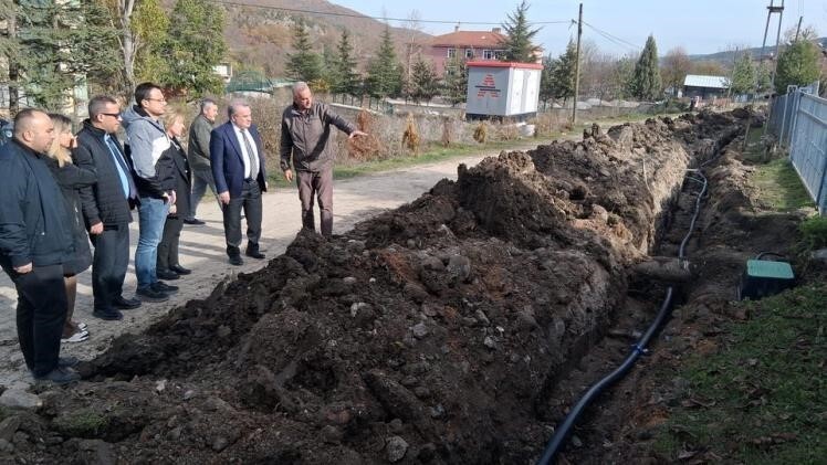 BİLECİK'TE MURATDERE KÖYÜ İÇMESUYU HATTI İNCELENDİ