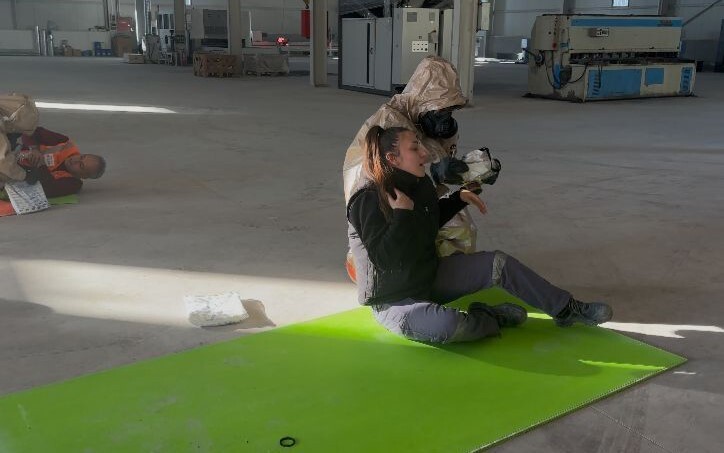 BURDUR'UN BUCAK İLÇESİNDE BULUNAN ORGANİZE SANAYİDE GERÇEKLEŞTİRİLEN YANGIN VE KBRN TATBİKATI...