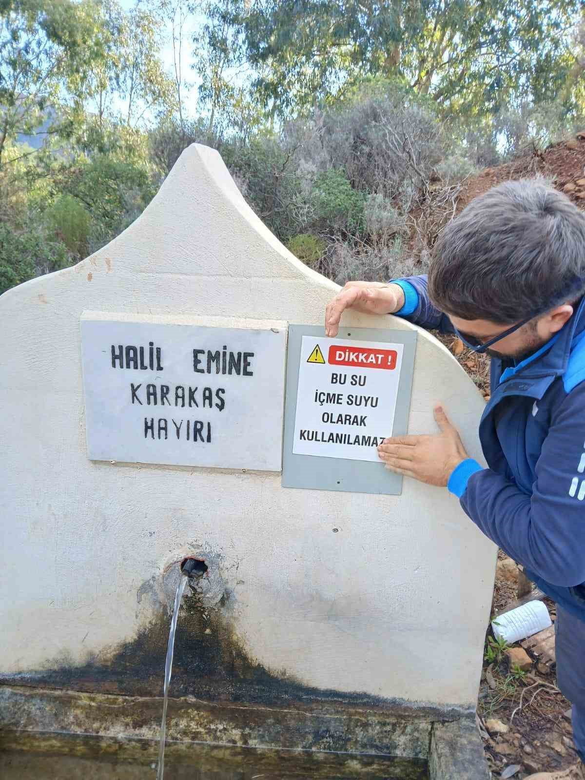 DATÇA’DAKİ BEŞ ÇEŞMEYE "SU İÇİLEMEZ" UYARISI