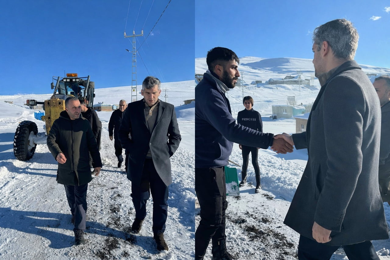 DİYADİN’DE KAPANAN KÖY YOLLARI İÇİN ÇALIŞMALAR SÜRÜYOR