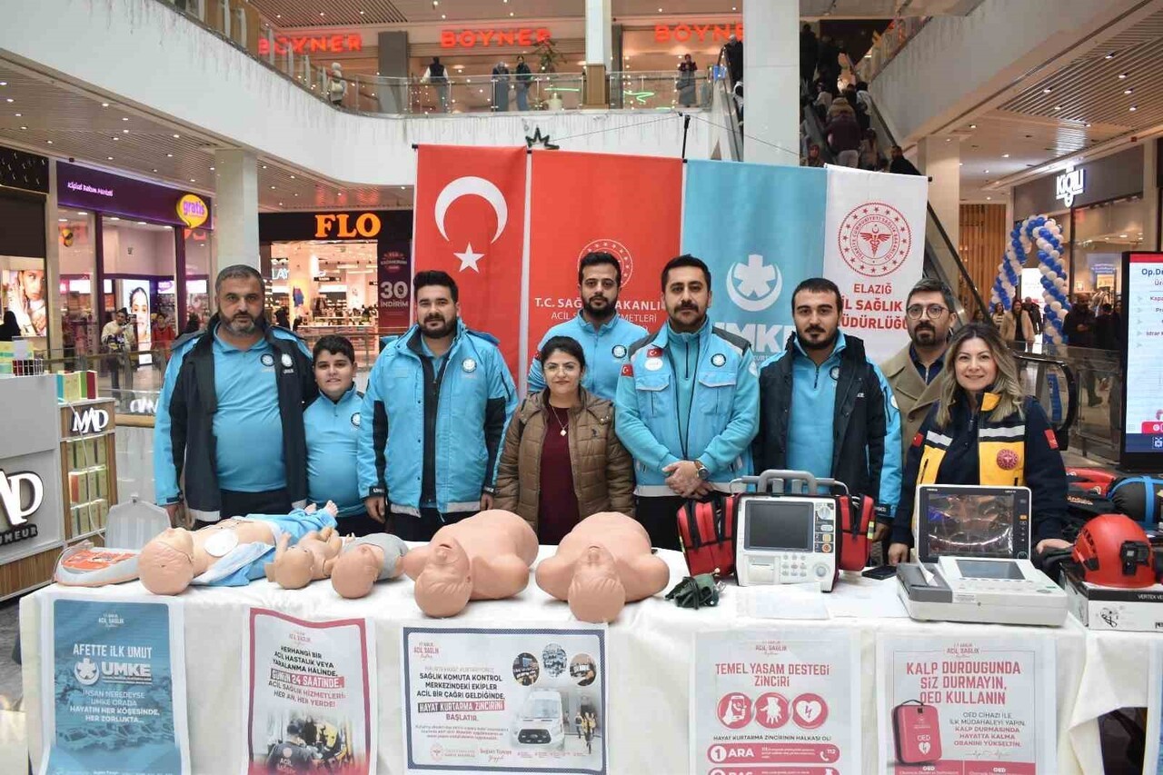ELAZIĞ’DA ACİL SAĞLIK HİZMETLERİ HAFTASI ETKİNLİKLERİ KAPSAMINDA KURULAN STANTTA, VATANDAŞLAR...