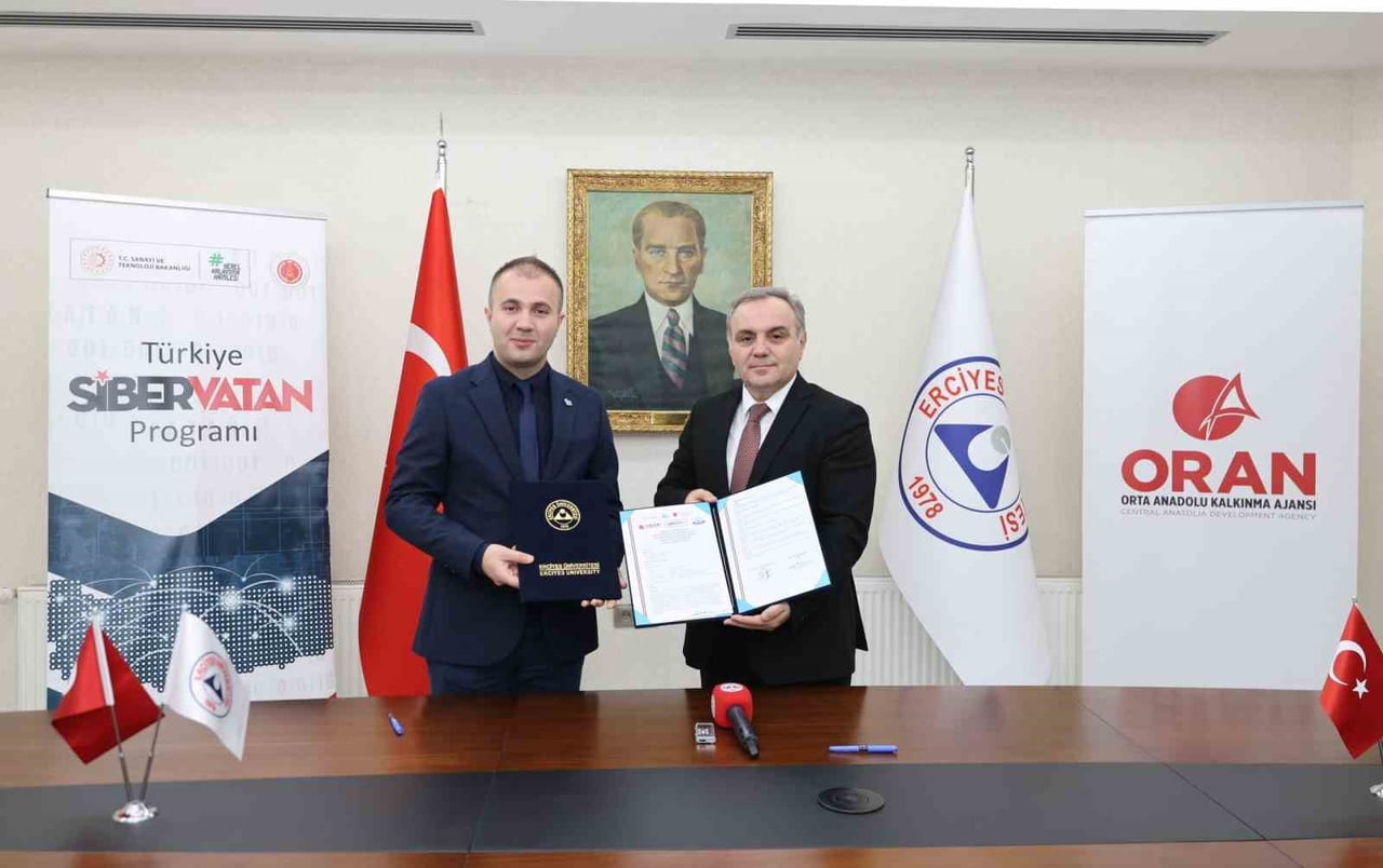 ERCİYES ÜNİVERSİTESİ (ERÜ) İLE ORTA ANADOLU KALKINMA AJANSI (ORAN) ARASINDA ‘TÜRKİYE SİBER VATAN...