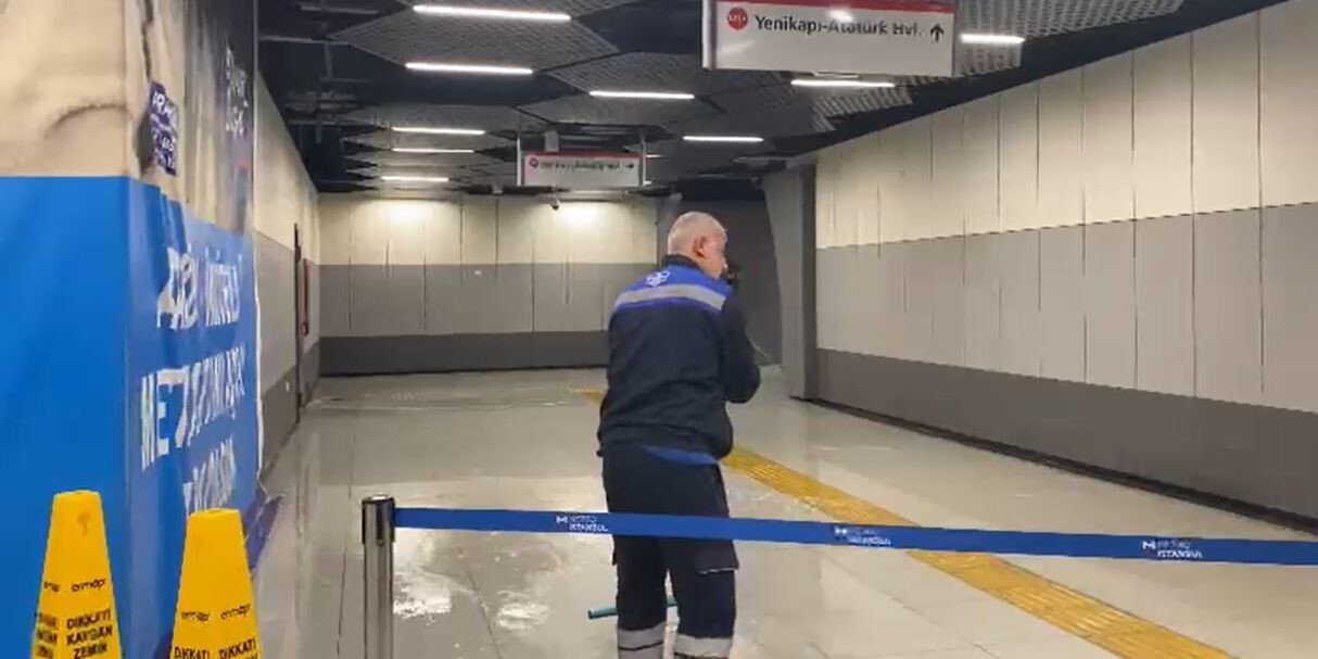 MEGAKENTİ ETKİSİ ALTINA ALAN SAĞANAK YAĞIŞ, İBB’YE BAĞLI M9 ATAKÖY-OLİMPİYAT METRO HATTI YENİBOSNA...