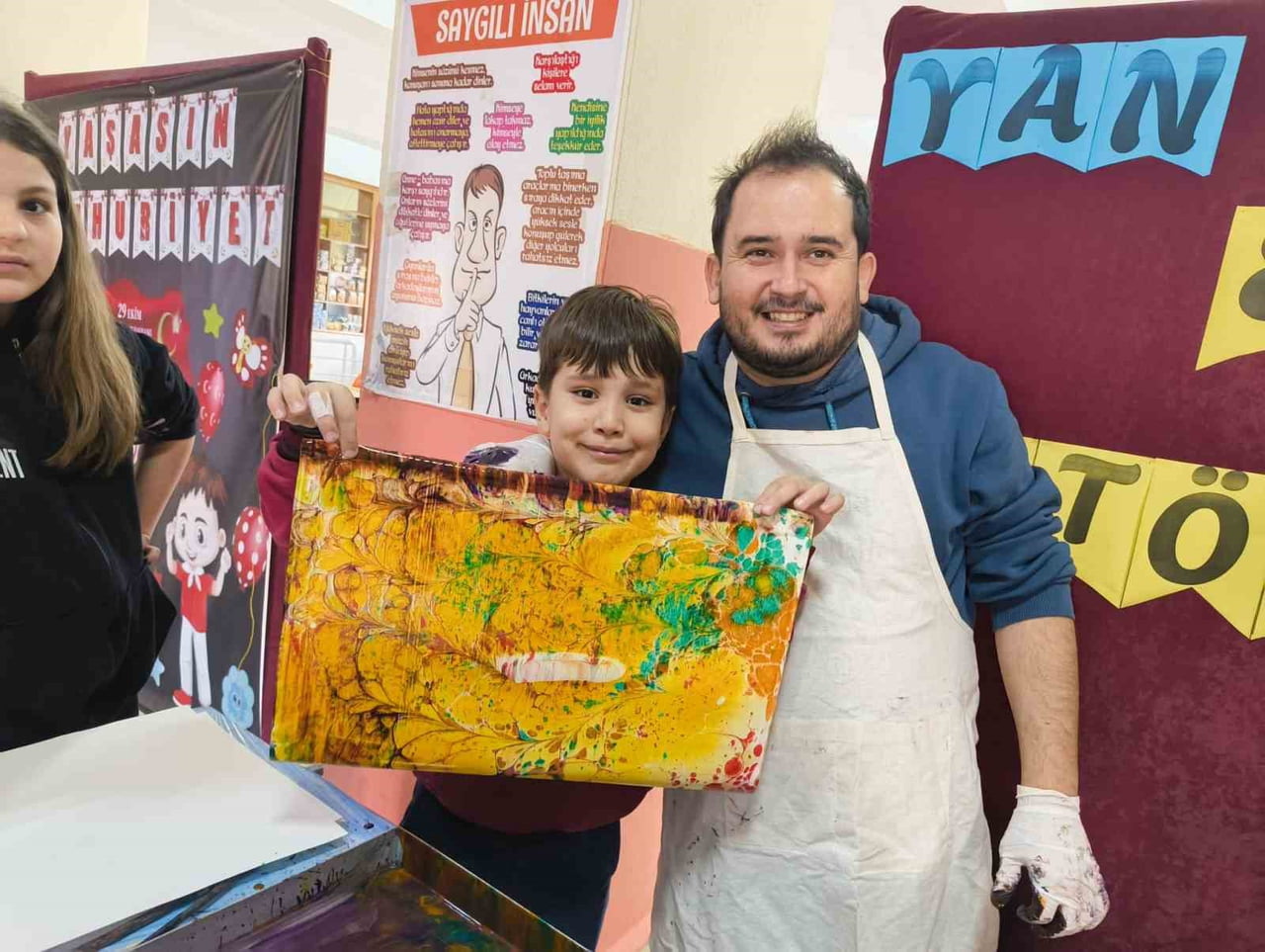 MUĞLALI ÖĞRENCİLER EBRU SANATIYLA TANIŞTI