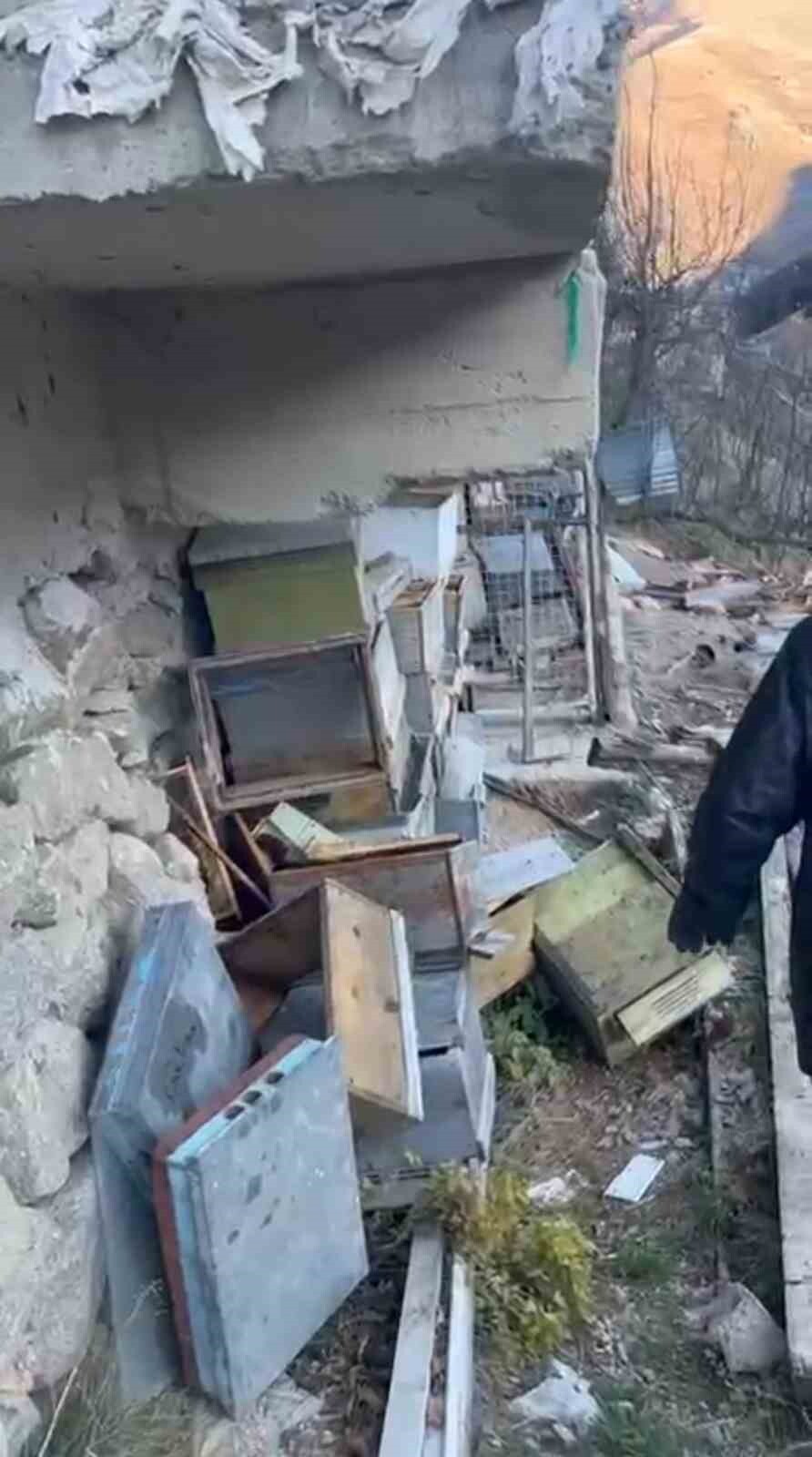 RİZE’NİN DÜNYACA ÜNLÜ ANZER YAYLASI’NDA ARILIĞA GİREN AYI KOVANLARI TELEF EDİNCE ARILIĞIN SAHİBİ...