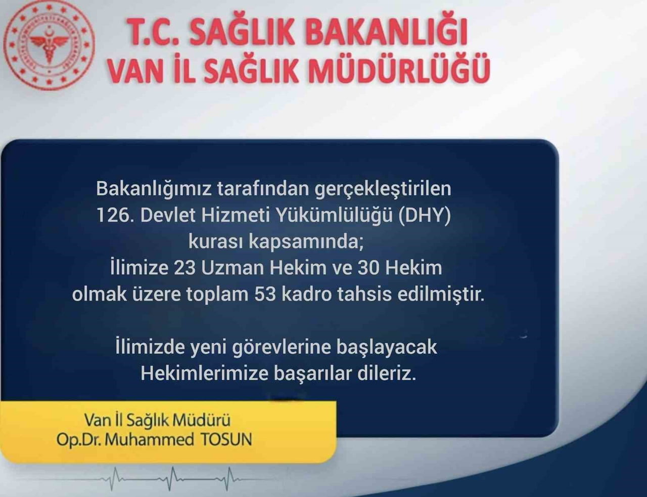 SAĞLIK BAKANLIĞI TARAFINDAN GERÇEKLEŞTİRİLEN 126. DÖNEM DEVLET HİZMET YÜKÜMLÜLÜĞÜ (DHY) KURASI...