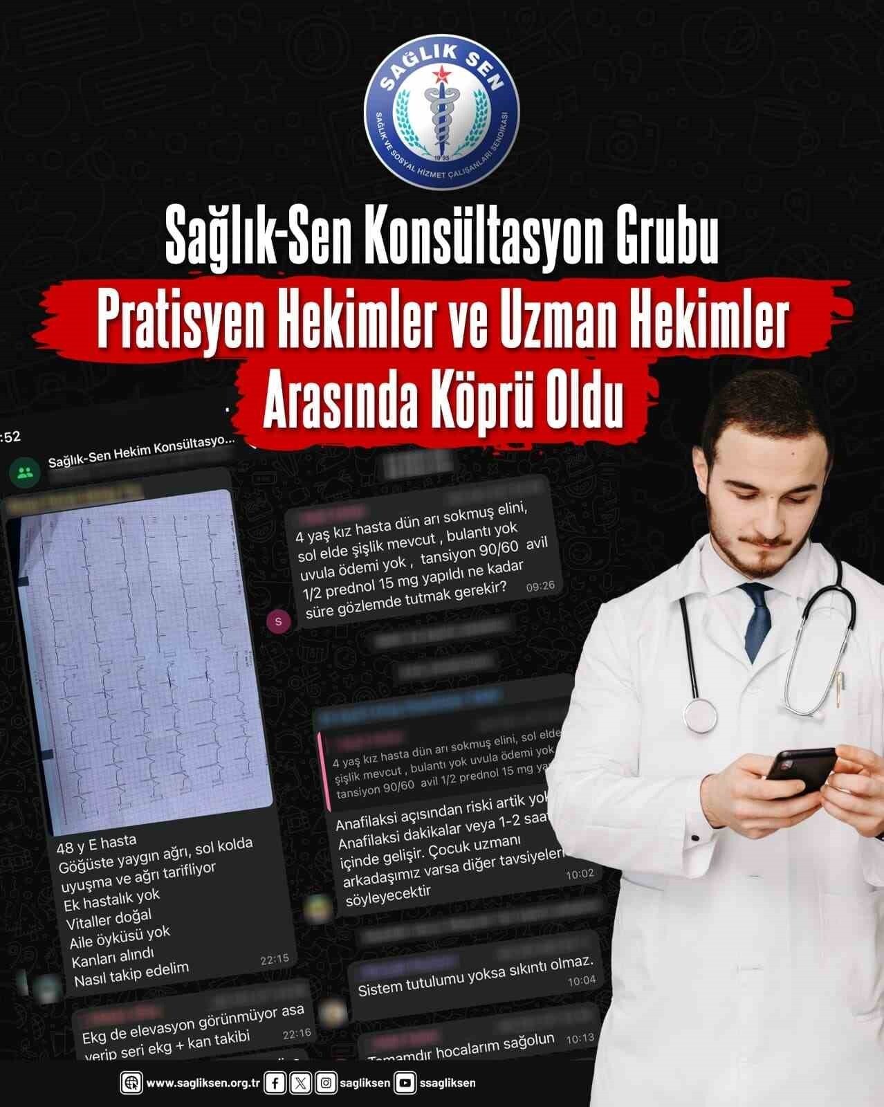 SAĞLIK-SEN HEKİM KOMİSYONU TARAFINDAN KURULAN ‘SAĞLIK-SEN KONSÜLTASYON GRUBU’ ACİL SERVİSLERDE...