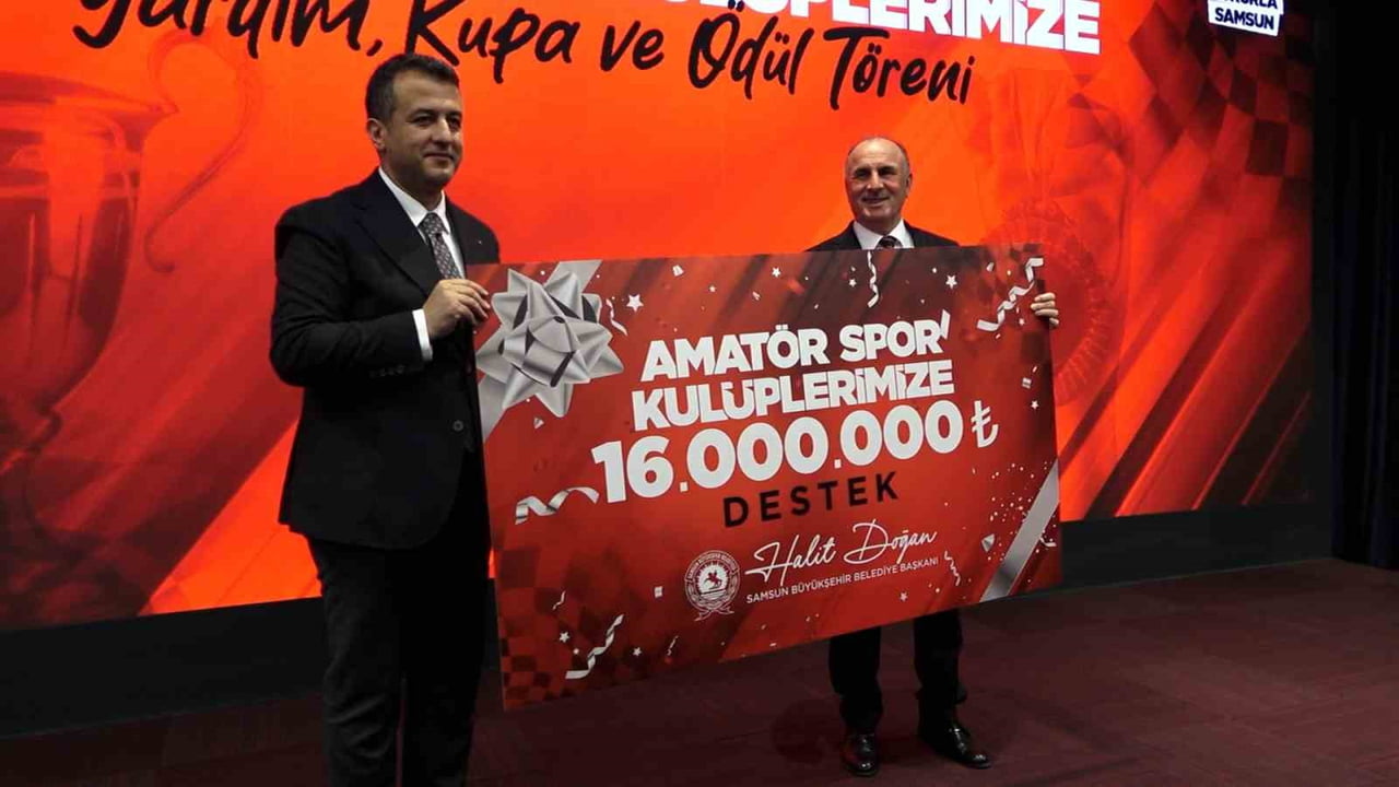 SAMSUN BÜYÜKŞEHİR BELEDİYE BAŞKANI HALİT DOĞAN ŞEHİR GENELİNDE FAALİYET GÖSTEREN 336 AMATÖR SPOR...