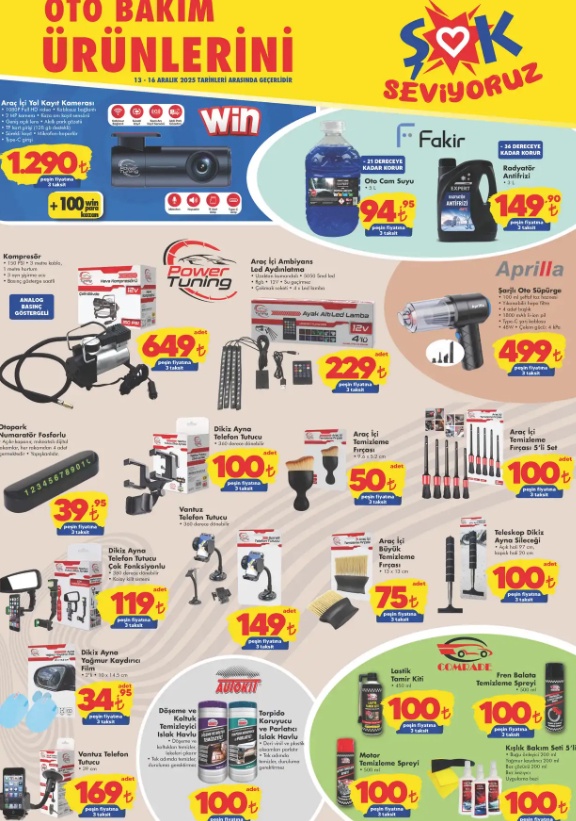ŞOK 13 Aralık 2025 Aktüel Kataloğu: Hafta Sonu Oto Bakım ve Oyuncak İndirimleri