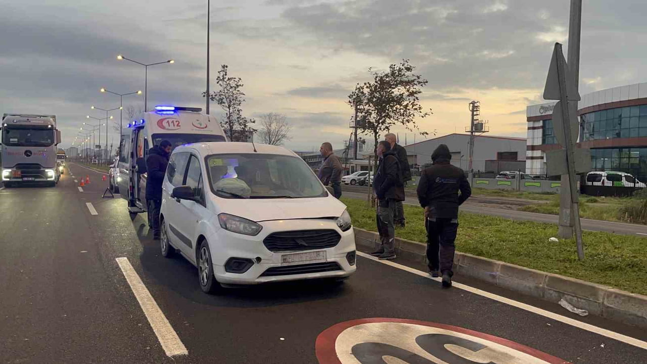 TEKİRDAĞ'IN ÇORLU İLÇESİNDE SEYİR HALİNDEKİ ARACIN YOLA ÇIKAN BAŞIBOŞ KÖPEĞE ÇARPMASI SONUCU...