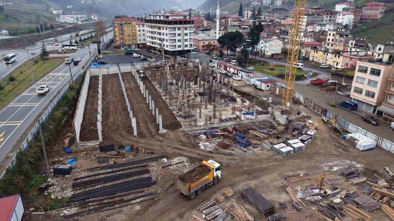 TRABZON'UN ORTAHİSAR İLÇESİ ÇAĞLAYAN MAHALLESİNDE DEVAM EDEN KENTSEL DÖNÜŞÜM PROJESİ'NİN 1. ETAP...