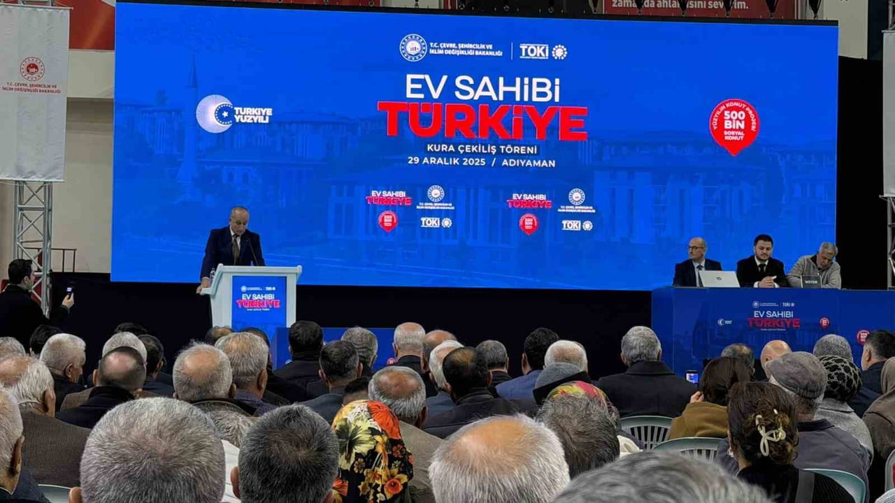 TÜRKİYE GENELİNDE HAYATA GEÇİRİLEN 500 BİN SOSYAL KONUT PROJESİ KAPSAMINDA ADIYAMAN’DA İLK KURA...