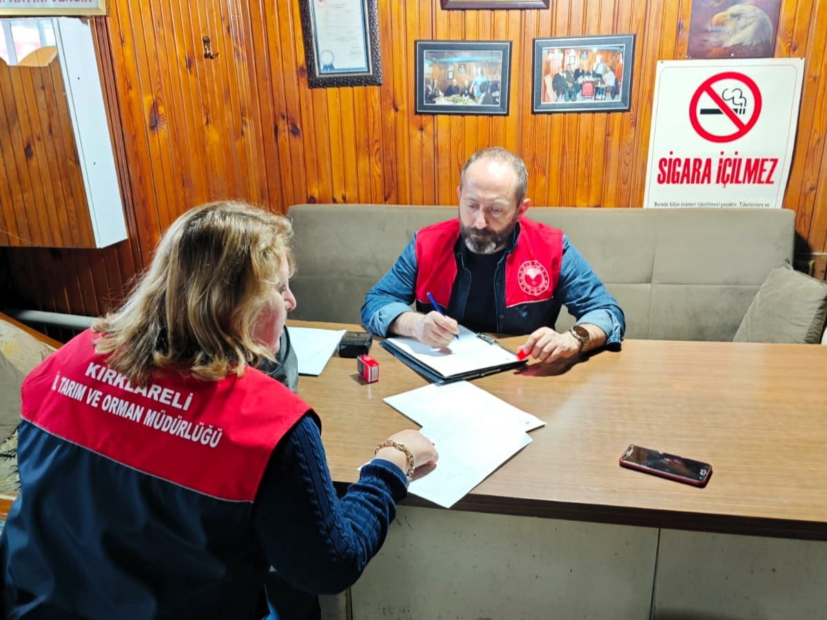 VİZE İLÇE TARIM VE ORMAN MÜDÜRLÜĞÜ TEKNİK PERSONELİ, İLÇEDE FAALİYET GÖSTEREN GIDA İŞLETMELERİNDE...