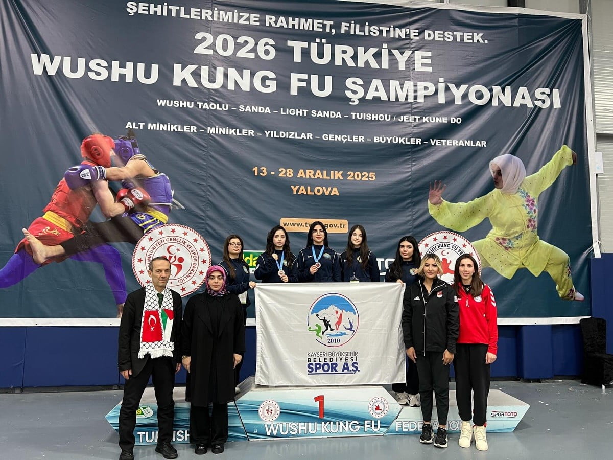 YALOVA’DA DÜZENLENEN 2026 TÜRKİYE WUSHU KUNG FU GENÇLER ŞAMPİYONASI’NDA KAYSERİ SPOR A.Ş. SPOR...