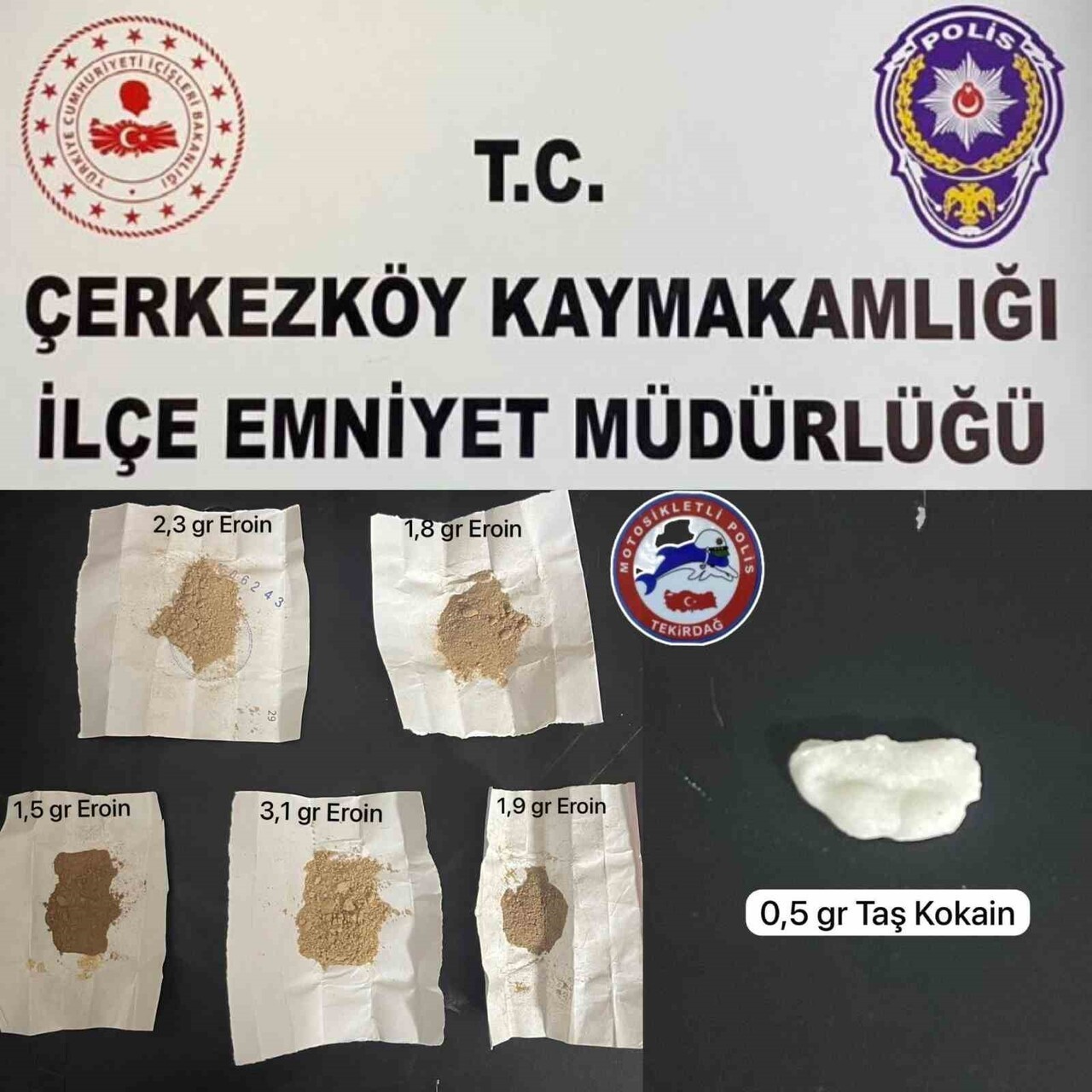 YAPILAN UYGULAMALARDA ÇEŞİTLİ TÜR VE MİKTARLARDA UYUŞTURUCU MADDE ELE GEÇİRİLDİ.
