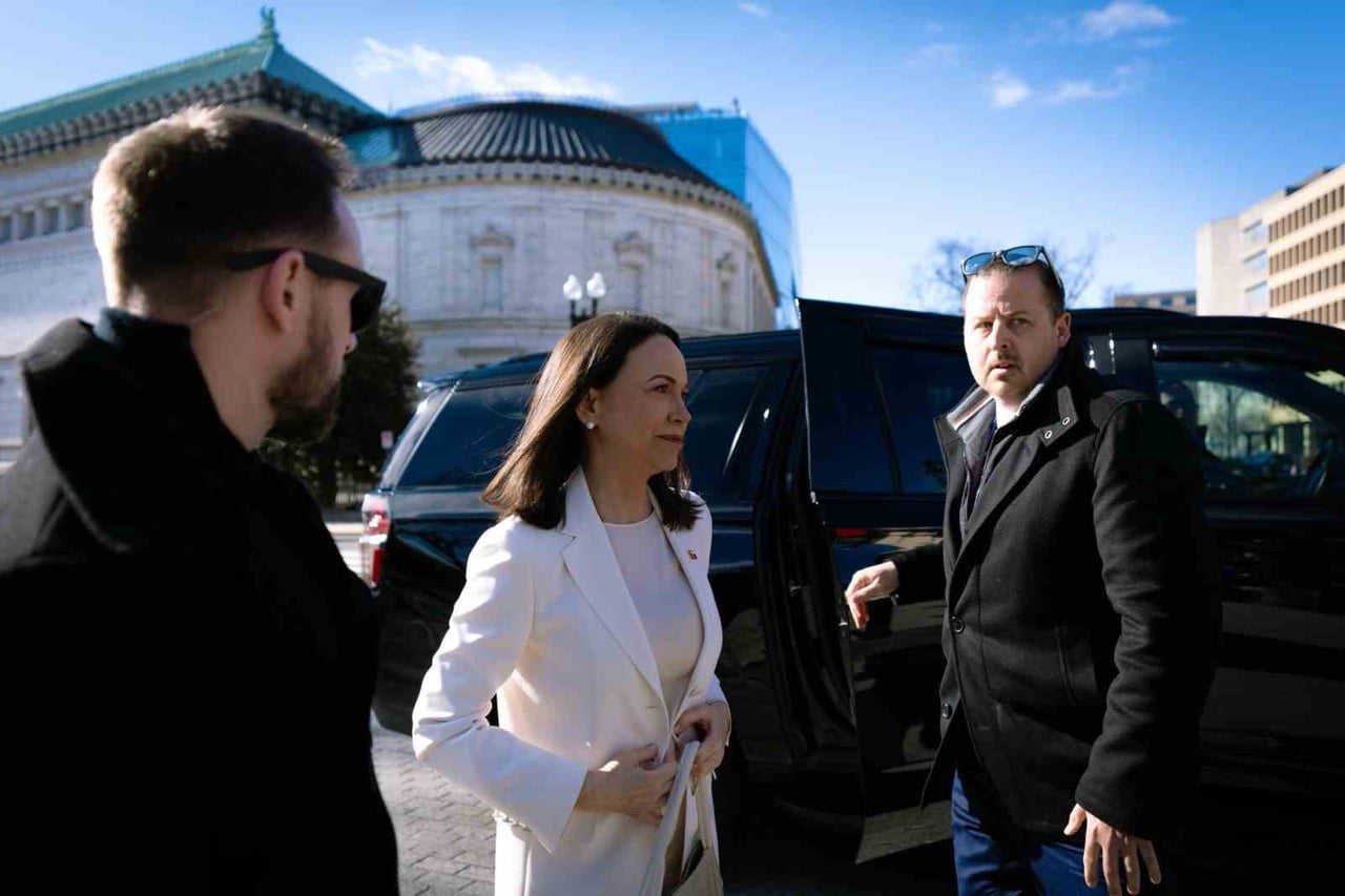 ABD BAŞKANI DONALD TRUMP, BEYAZ SARAY'DA VENEZUELA MUHALEFET LİDERİ MARİA CORİNA MACHADO İLE BİR...