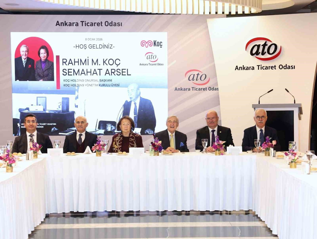 ANKARA TİCARET ODASI (ATO) YÖNETİM KURULU BAŞKANI GÜRSEL BARAN, KOÇ HOLDİNG ŞEREF BAŞKANI VE...