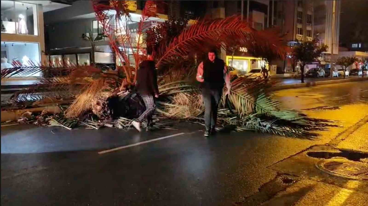 ANTALYA'NIN MANAVGAT İLÇESİNDE SAATTEKİ HIZI 60-70 KİLOMETREYE ULAŞAN FIRTINA HAYATI OLUMSUZ...