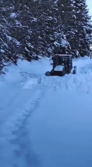 ARTVİN GENELİNDE ETKİSİNİ SÜRDÜREN KAR YAĞIŞI NEDENİYLE 130 KÖY YOLUNDA ULAŞIM...