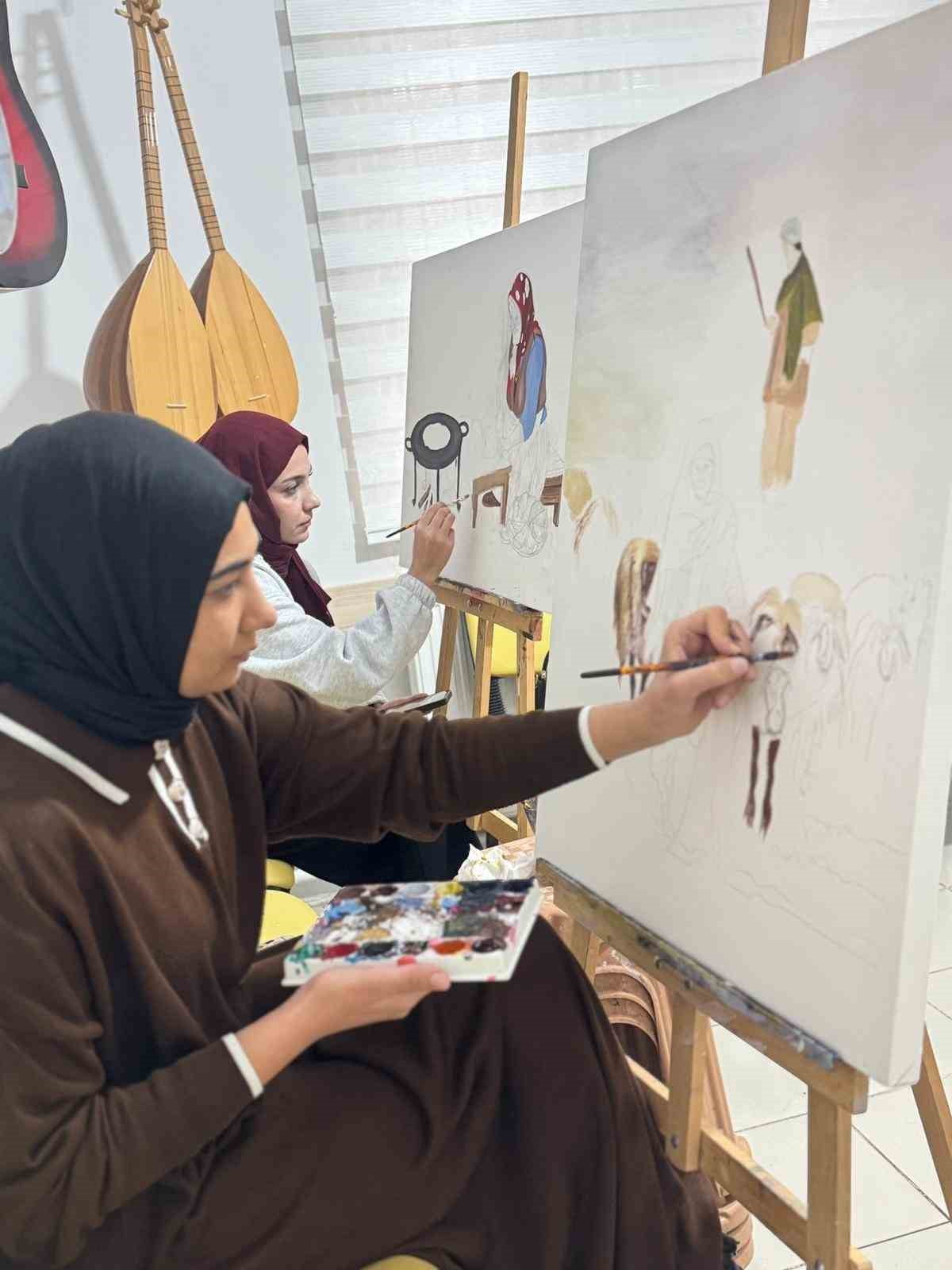 BATMAN VALİLİĞİ BÜNYESİNDEKİ GÜNEYKENT AİLE DESTEK MERKEZİ (ADEM), SUNDUĞU SANAT KURSLARIYLA...