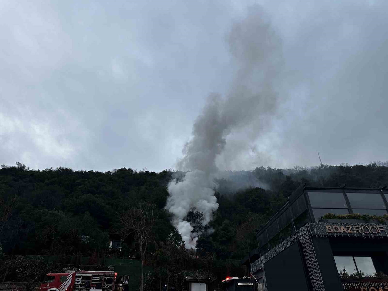 BEŞİKTAŞ KURUÇEŞME’DE BULUNAN BİR RESTORANTIN MÜŞTEMİLATINDA ÇIKAN YANGIN ORMANLIK ALANA...