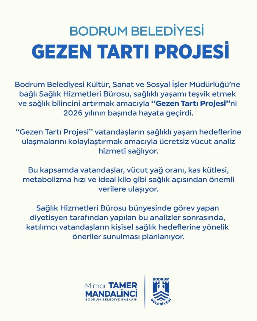 BODRUM BELEDİYESİ, SAĞLIKLI YAŞAMI TEŞVİK ETMEK VE VATANDAŞLARIN SAĞLIK BİLİNCİNİ ARTIRMAK...