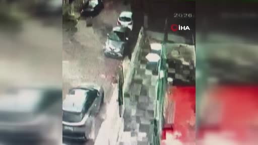 Büyükçekmece’de fırtınaya dayanamayan ağaç aracın üzerine böyle devrildi