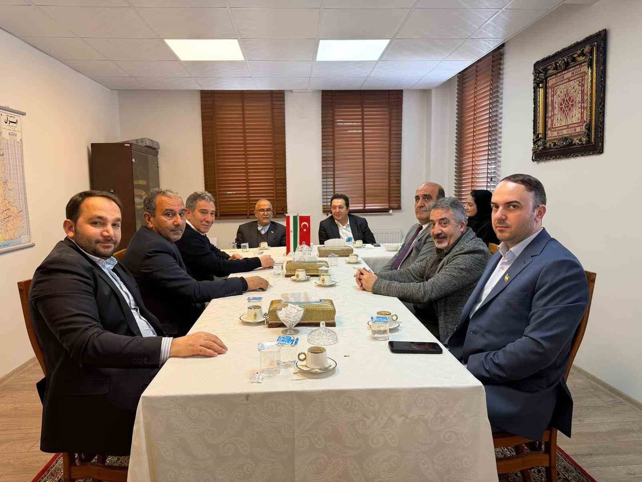 DOĞU ANADOLU GAZETECİLER CEMİYETİ YÖNETİMİ, İRAN İSLAM CUMHURİYETİ ERZURUM BAŞKONSOLOSU  ALİBEMAN...