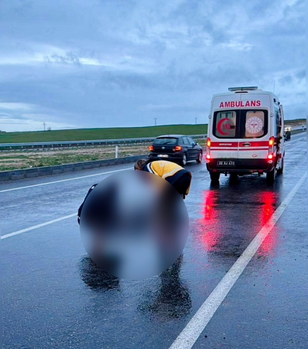 EDİRNE'DE YOLUN KARŞISINA GEÇMEYE ÇALIŞAN YAYA, OTOMOBİLİN ÇARPMASI SONUCU HAYATINI...