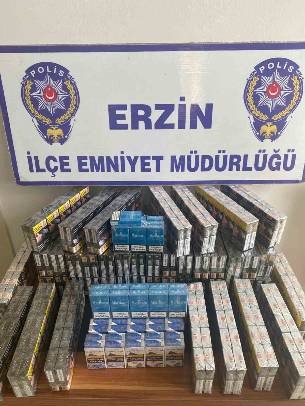 ERZİN’DE DURDURULAN ARAÇTAN 510 PAKET GÜMRÜK KAÇAĞI SİGARA ÇIKTI