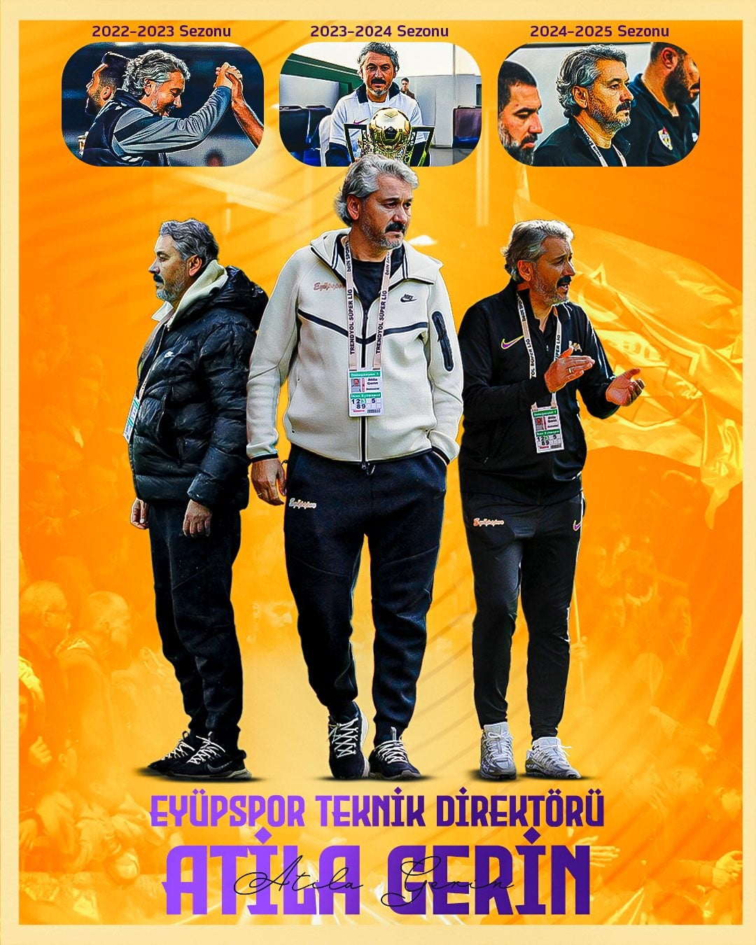 EYÜPSPOR, KULÜPTE YARDIMCI ANTRENÖRLÜK GÖREVİNİ SÜRDÜREN ATİLA GERİN'İN TEKNİK DİREKTÖRLÜK...