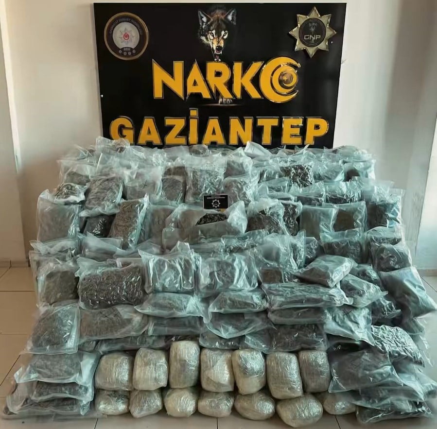 GAZİANTEP'TE 2025 YILINDA 612 KİLO UYUŞTURUCU MADDE ELE GEÇİRİLDİ