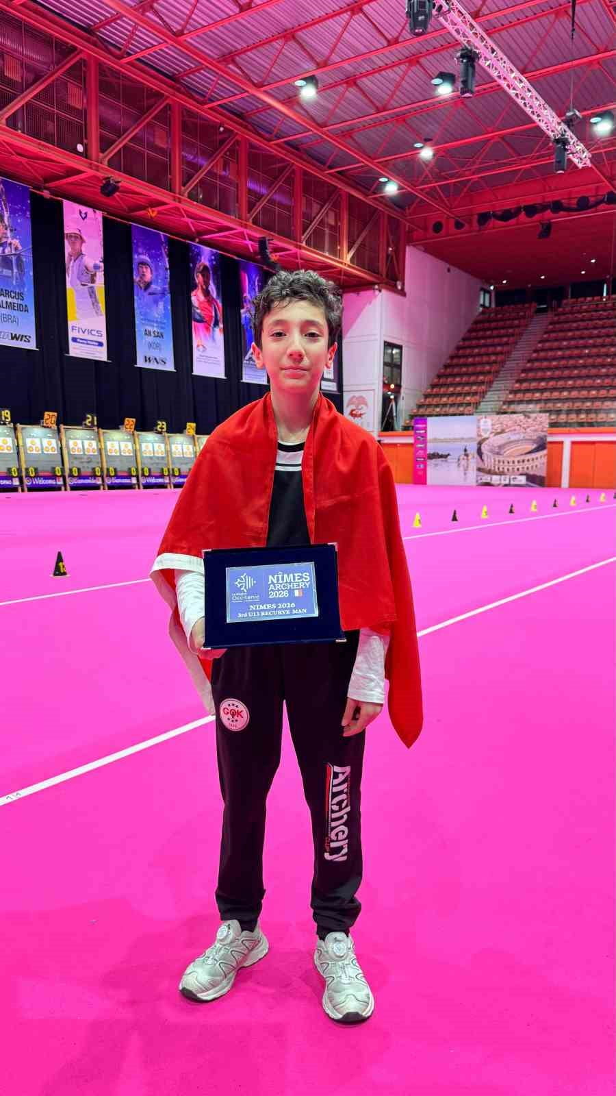 GAZİANTEP KOLEJ VAKFI ÖZEL ORTAOKULU ÖĞRENCİSİ MEHMET AKİF ŞAHİN KATILDIĞI OKÇULUK DÜNYA KUPASI...