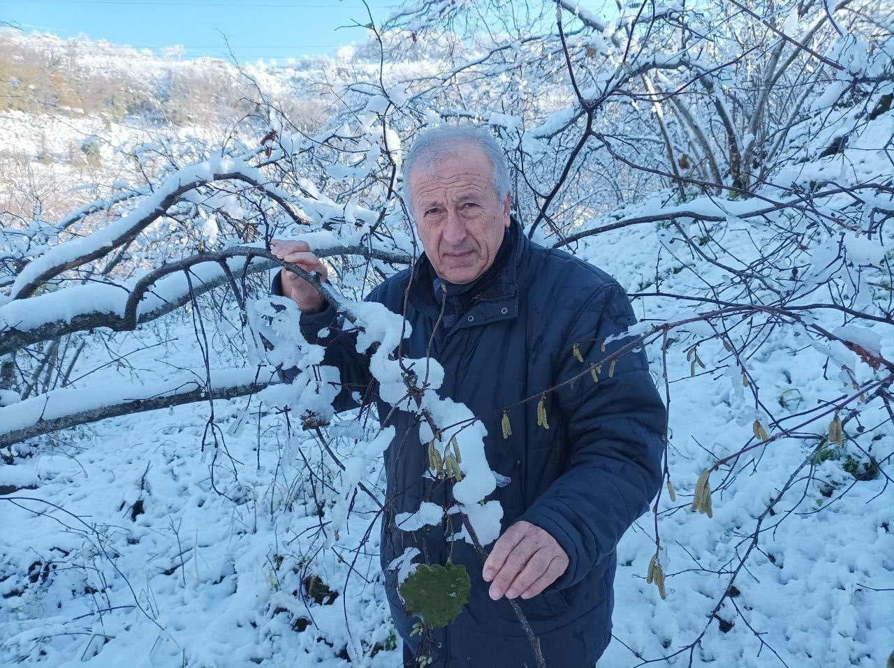 GİRESUNLU FINDIK ÜRETİCİSİ NİHAT ÖZTÜRK, MEVSİMİNDE YAĞAN KARIN FINDIK İÇİN BÜYÜK ÖNEM TAŞIDIĞINA...