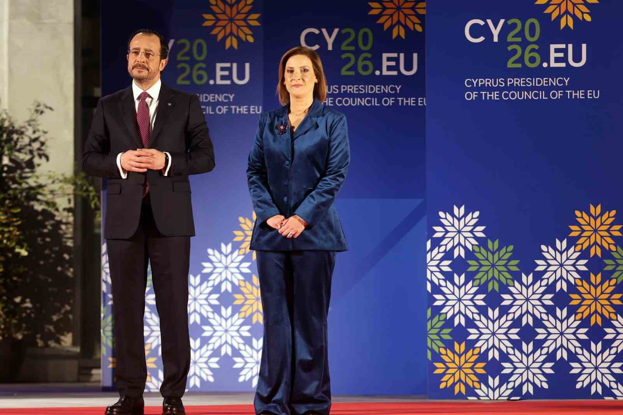 GÜNEY KIBRIS RUM YÖNETİMİ (GKRY) LİDERİ NİKOS HRİSTODULİDİS’İN EŞİ LADY PHİLİPPA KARSERA...