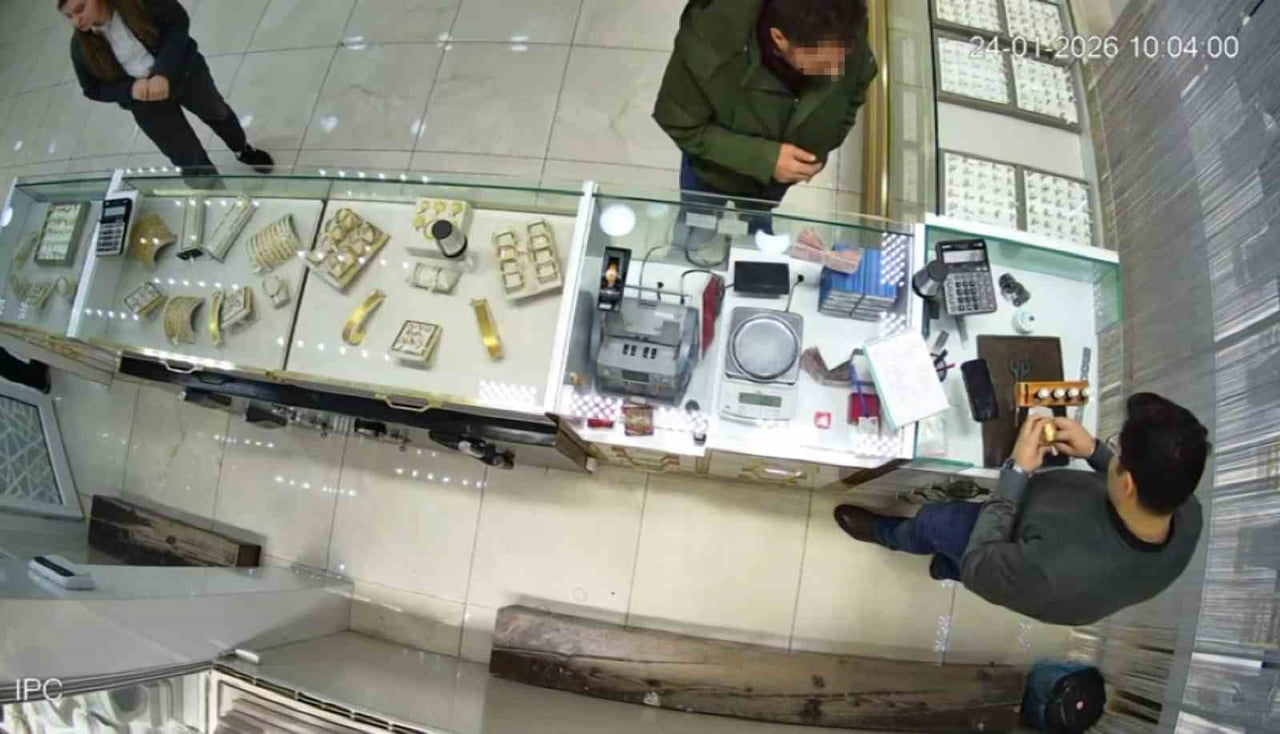 GÜVENLİK KAMERASI GÖRÜNTÜSÜNDEN ALTINLARI TAKASLAMAYA ÇALIŞMASI