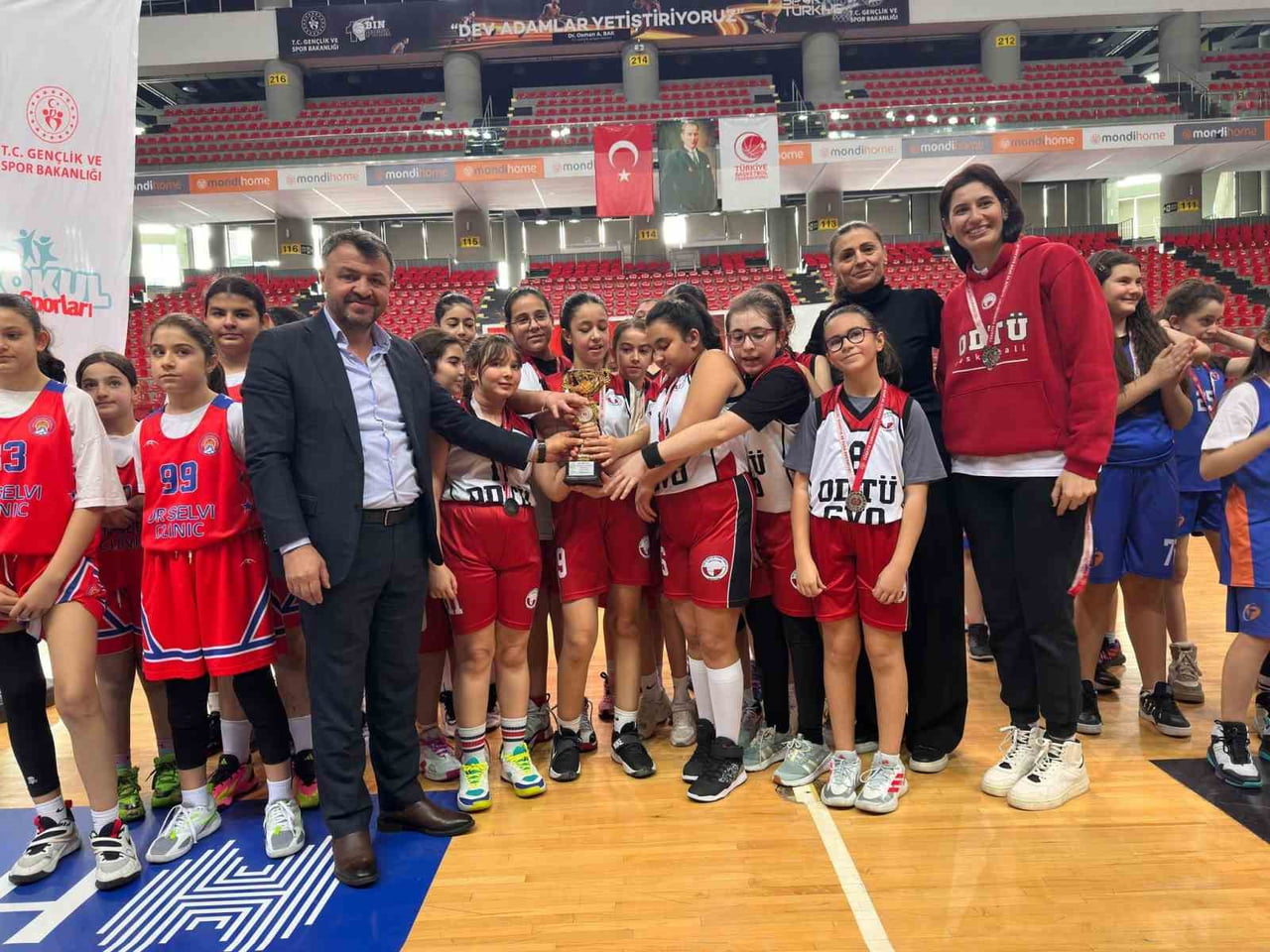 KAYSERİ OKUL SPORLARI BASKETBOL KÜÇÜK KIZLAR İL BİRİNCİLİĞİ MÜSABAKALARI TAMAMLANDI.