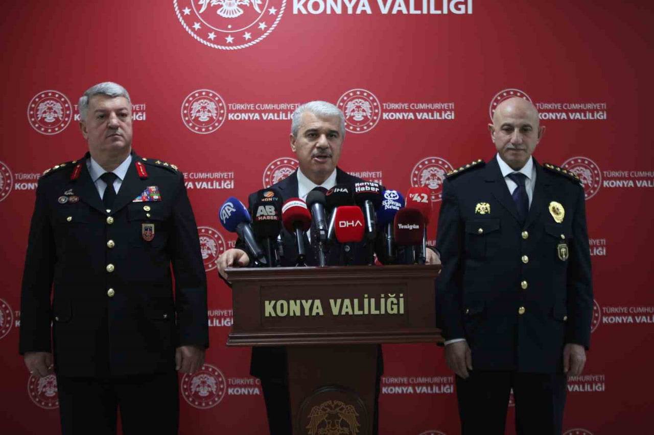 KONYA VALİSİ İBRAHİM AKIN BAŞKANLIĞINDA; İL JANDARMA KOMUTANI TÜMGENERAL CEMİL LÜTFİ ÖZKUL VE İL...
