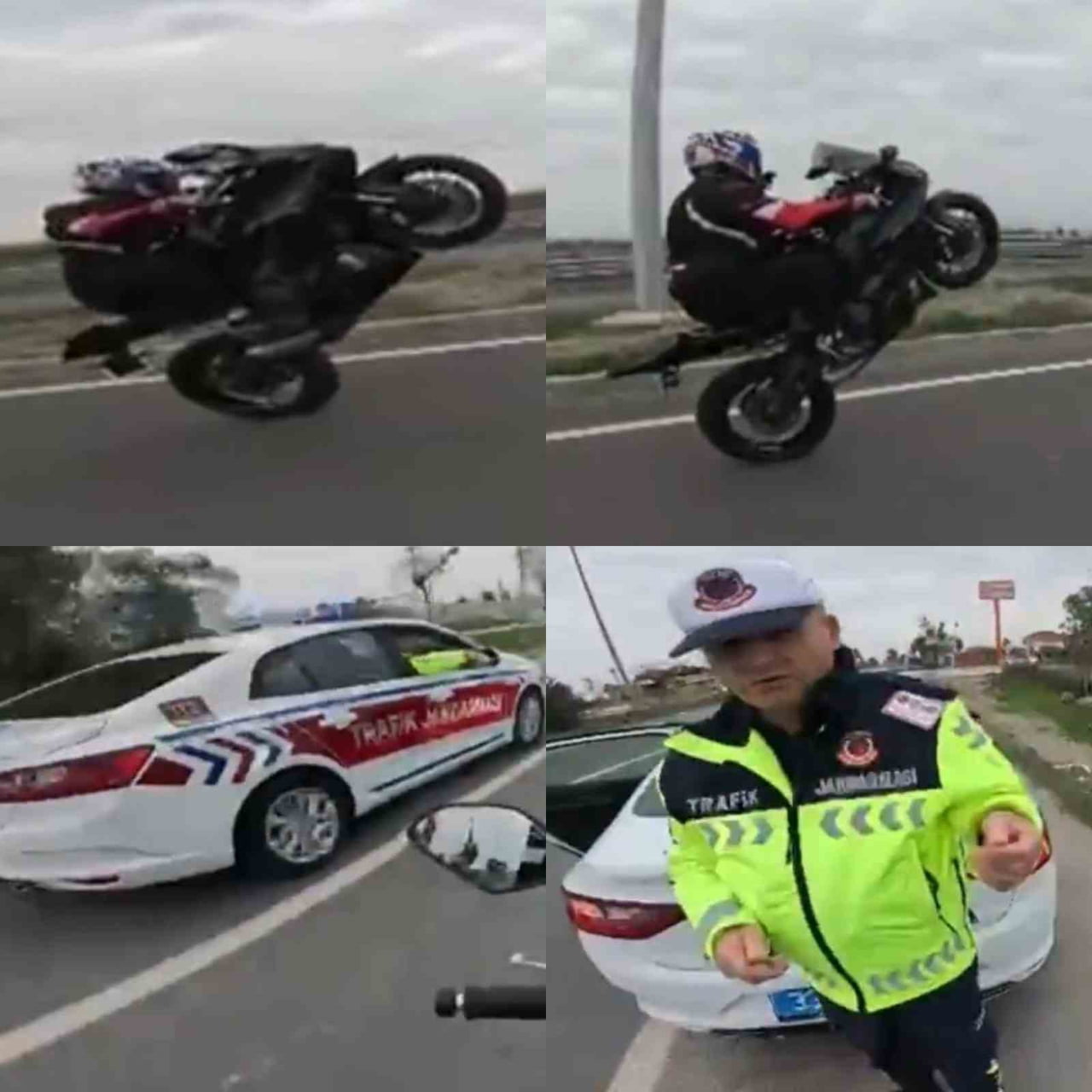 MERSİN'İN TARSUS İLÇESİNDE TERS YÖNDE GİDEN VE AKROBATİK HAREKETLER YAPAN MOTOSİKLET SÜRÜCÜLERİ...