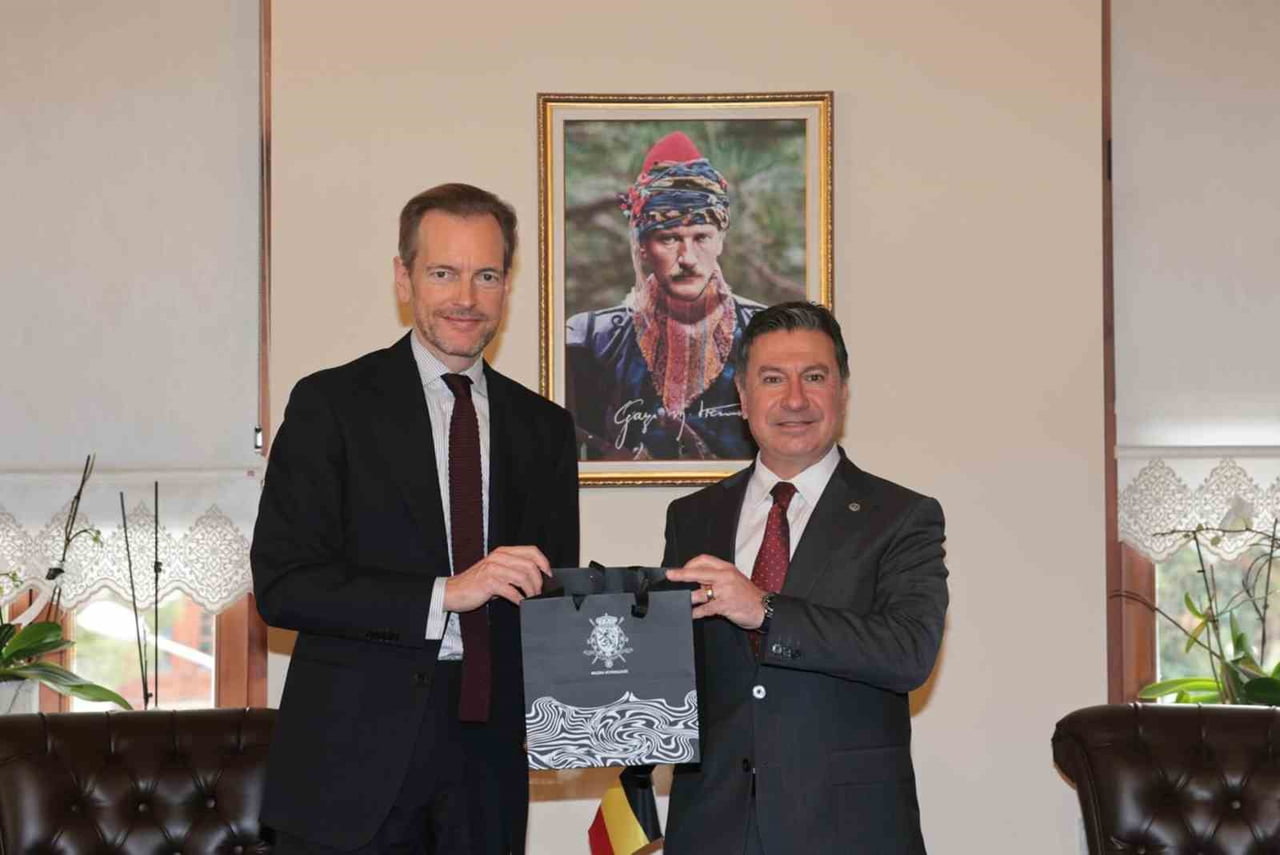 MUĞLA BÜYÜKŞEHİR BELEDİYE BAŞKANI AHMET ARAS, BELÇİKA KRALLIĞI ANKARA BÜYÜKELÇİSİ HENDRİK VAN DE...