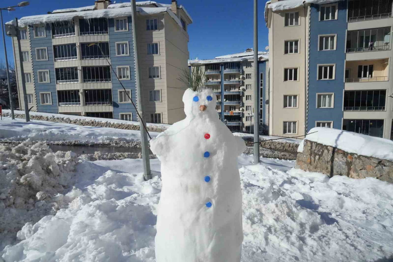 MUŞ’TA ETKİLİ OLAN YOĞUN KAR YAĞIŞI HAYATI OLUMSUZ ETKİLESE DE KENT MERKEZİNDE İKİ BERBER...